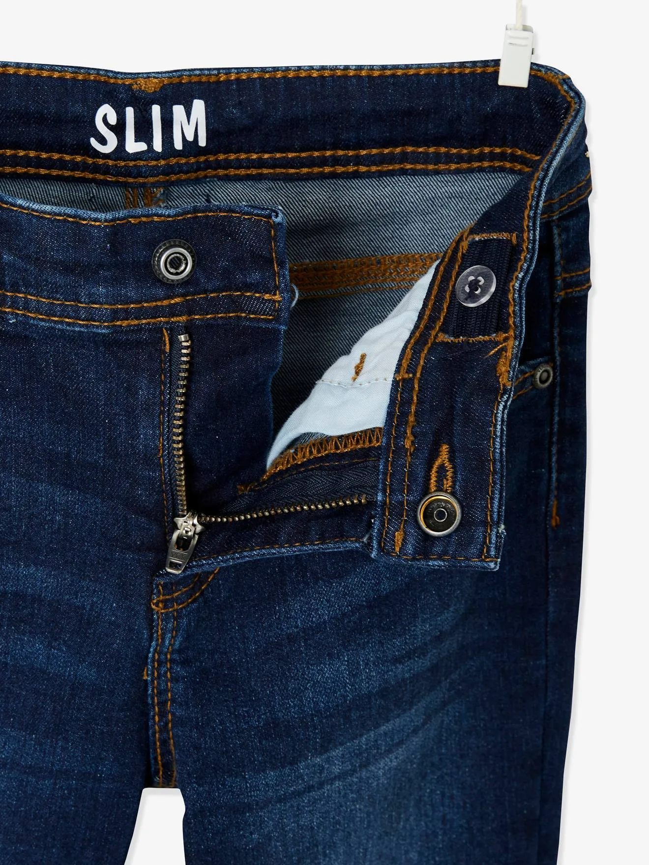 NARROW Hip, MorphologiK Slim Leg Waterless Jeans, for Boys - dark grey