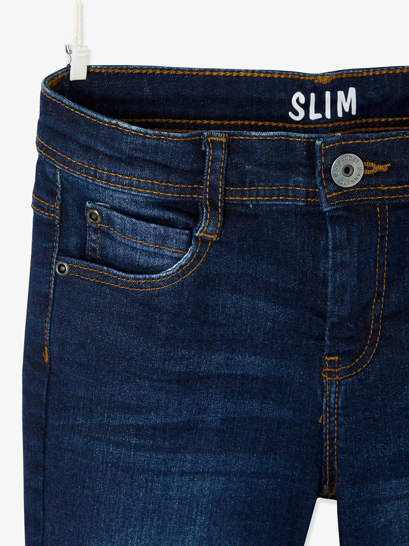 NARROW Hip, MorphologiK Slim Leg Waterless Jeans, for Boys - dark grey